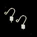 Earwire 14k Solid Yellow Gold Fishhook Earring Parts w/ Stoppers .016