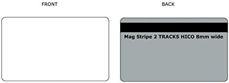 100 PVC BLANK WHITE/SILVER Metalic PVC CARDS 30mil credit card size 2Track HiCo