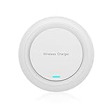 Wireless Charger, Fast Qi Certified Wireless Charge Charging Pad for iPhone X, iPhone 8/8 Plus,Galaxy S9/S9Plus/S8/S8 Plus/S7/S7 Edge/Note 8/Note 5[No AC Adapter]-White