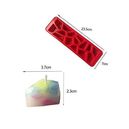 image for ESA Supplies Silicone Candle Molds Gem Stone Resin Epoxy Crystal Mold 