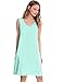 GYS Women's Sleepwear Solid color Sleeveless Nightshirt (L(8-10), Green)