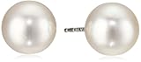 14k White Gold AA-Quality Akoya Cultured Pearl Stud Earrings (7.5-8mm)