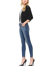 Urban Look - Chaqueta de punto para mujer (manga 3 4, parte delantera abierta, ligera, talla S-XL)