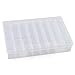 Plastic Jewelry Box, RilexAwhile Plastic Components Storage Cases Boxes with Adjustable Dividers 24 Grids