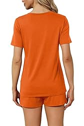 RUBZOOF Pajamas for Women Short Sleeve Casual