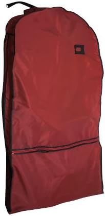 Florida Brands 2166 Travel Coat Garment Bag - Lightweight Foldable - Storage ID Card Pocket - loop N Carry Handle - Strap to Hold Hangers Together - Large Front Pocket - 54 x 5 x 24 - Pack 1 - Red