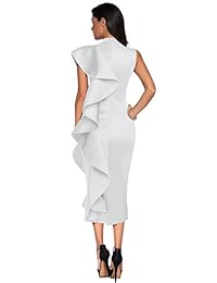 Meilun vestido de fiesta sin mangas, con volantes, para mujer