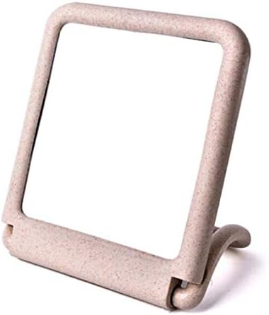 GuoCjc Mirror With Rectangular Mirror Can Be Hung Mirror Makeup Mirror Beauty Mirror Home Decoration(None cream-coloured)