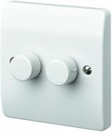 MK 2-Gang LED Dimmer Switch 4-70W Compatible Tungsten Halogen Dimmable Lamps view 3