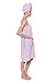 Women's Towel Wrap - Viscose from Bamboo Spa Wrap Set by Texere (The Waterfall, Lavender Fog, Small/Medium)