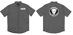 Marvel Men's Punisher One Man Army Button Up Work