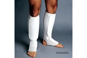 ProForce Combination Cloth Shin / Instep Guards - White - Child Large