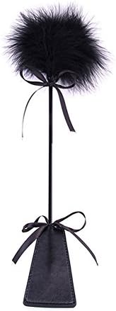 SuoLE Feather Tickler Leather Slapper For Flirting Cosplay Kit Black