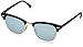 Ray-Ban RB3016 Clubmaster Square Sunglasses, Sand Havana On Gold/Light Green Mirrored Silver, 51 mm