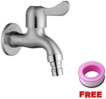 FYRONDY Metal Washing Machine Hose Water Faucet Tap 20mm Threaded Silver Tone