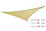 Cool Area Triangle 9 Feet 10 Inches Durable Sun Shade Sail with Stainless Steel Hardware Kit, UV Block Fabric Patio Shade Sail in Color Sand