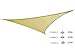 Cool Area Triangle 9 Feet 10 Inches Durable Sun Shade Sail with Stainless Steel Hardware Kit, UV Block Fabric Patio Shade Sail in Color Sand
