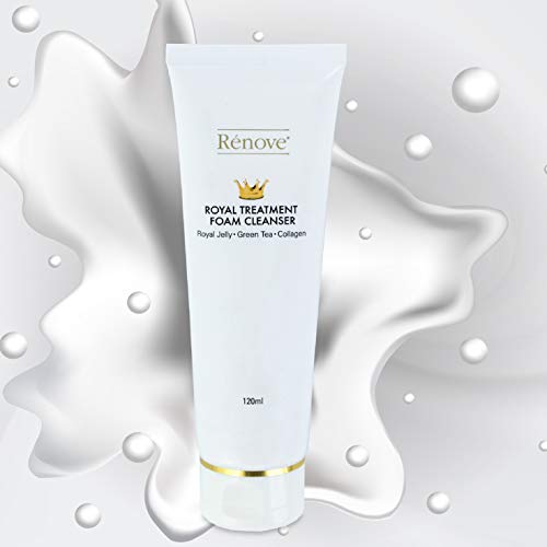 RENOVE Royal Treatment Foam Cleanser, Royal jelly, Green tea, Collagen 120ml
