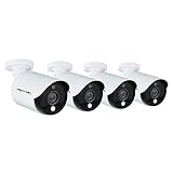 Night Owl Wired 1080p HD Indoor/Outdoor Add-on Cameras with Built-in Motion-Activated Spotlights, 100 ft. of Night Vision, 100&deg; Wide Viewing Angle and L2 Color Boost Technology (4-Pack)