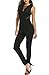 SUNNOW Womens Black Sleeveless Evening Party Playsuit Ladies Lace Long Jumpsuit (L=US 10-12, Black)