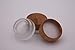 2PCS 5ml Mini Empty Refill Frosted Glass Cosmetic Jar Pots with Environmental Bamboo Lid and PP Liner Travel Sample Packing Container For Makeup Eyeshadow Cream Lotion Contain