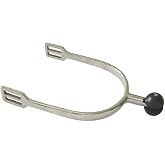 AJ Tack Ladies Soft Rubber End English Spurs, Stainless Steel, 1in Shank | Non-Rotating, Non-Marking Contact Point for Sensitive Horses in Hunter, Jumper, and Dressage