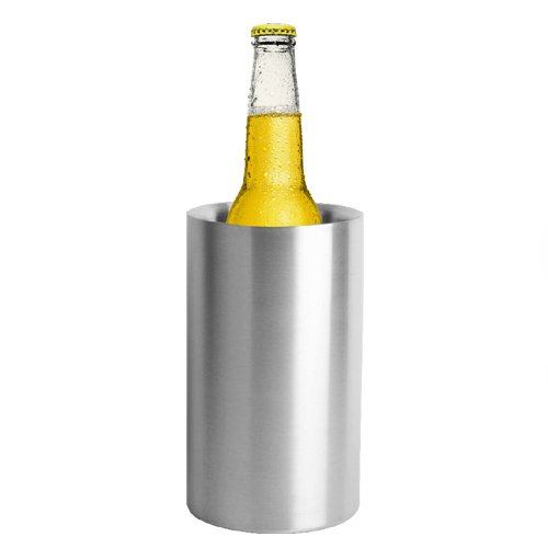 Krome Stainless Steel Ice Bucket Double Walled Wine Chiller, Brushed Stainless - C783