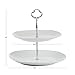 Klikel 2 Tiered Serving Stand - Serving Tray For Parties - Square Platter For Cupcakes Fruits Dessert or Tea - Cake Pop Stand And Buffet Server