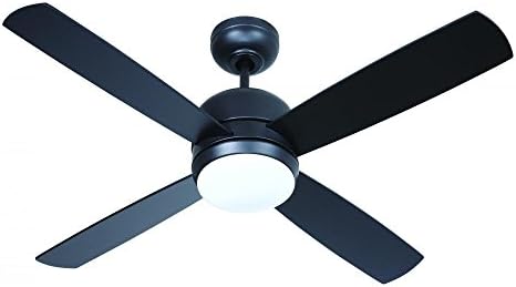 Craftmade Mn44fb4 Downrod Flush Mount 4 Black Blades Ceiling Fan