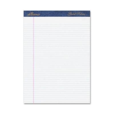 AMP20070 - Gold Fibre 16# Watermarked White Wide Rule 50-Sheet Pads