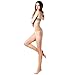 Miya most thin Women's Control Top 1 Den All Sheer Toe silk stockings Tights Panty Hose