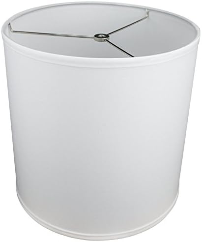 FenchelShades.com12" Top Diameter x 12" Bottom Diameter 12" Height Cylinder Drum Lampshade USA Made (White)