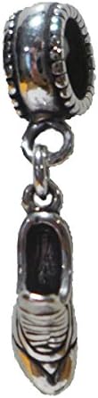 Running Track Shoe Sterling Silver Dangle Charm Bead European Style