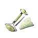Real Jade Massage Roller w/Gua Sha Scraping Tool by LuxLife | Anti-Aging, Anti-Wrinkle Facial Massager | Stimulate Natural Chi & Face Blood Flow Circulation | Safe Skincare
