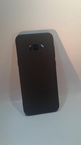 Ultra Slim colorful Soft matte silicone skin for Samsung 8 Plus (Black)