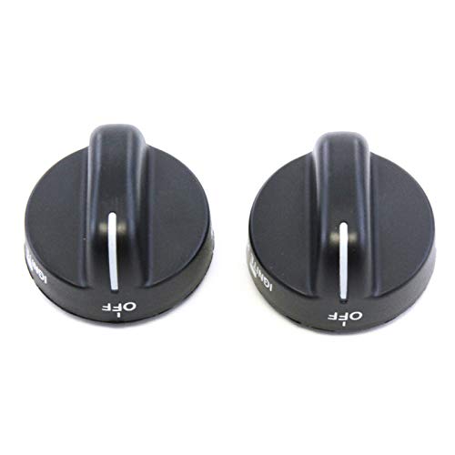 Red Hound Set of 2 Range Top Surface Burner Knobs Black Replaces 8273103 Compatible with Whirlpool Maytag Amana Roper Select Models as noted in the listing