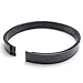 KONOV Polished Stainless Steel Bangle Cuff Bracelet, Unisex Mens Womens, Color Black