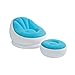 INTEX Inflatable Colorful Cafe Chaise Lounge Chair w/ Ottoman - Blue | 68572E