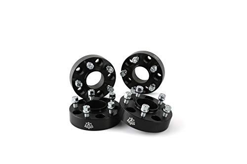 Wheel Spacer Set of 4-5x5 Bolt Pattern - 5x127mm and Wheel Centric Adapter 71.5mm Hub Bore - 1/2 inches x 20 Studs 1.5 Thick - Fits 2007-2018 Jeep Wrangler, 06-10 Commander, 05-10 Grand Cherokee