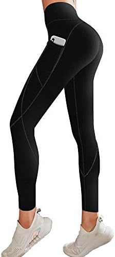 High Waist Yoga Pants with Pockets, Tummy Control Yoga Pants for Women, 4 Ways Stretch Workout Leggings with Pockets
