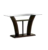 Furniture of America Veretta Sofa Table with 10mm Beveled Glass Top