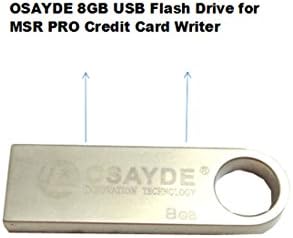 OSAYDE 8GB USB 2.0 Flash Drive Digital DataTraveler Install Driver Software for MSR PRO (with Silver Metal Case)
