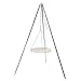 Coleman Tripod Campfire Grill & Lantern Hanger, Grill Grate with Adjustable Height for Cooking Over Fire, Steel Firepit Cooking Rack
