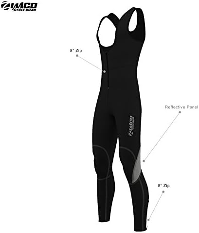 Zimco Cycle wearZimco Men Winter Cycling Thermal Insulated Bib Tights Non Padded Bib Pants Windproof Bike Leggings