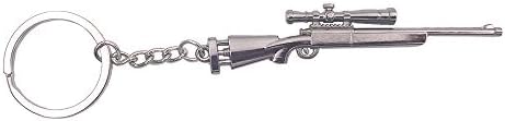 Wang Zhai M24 Keychain for Men Mini Cute Gun Weapon Key Chain Ring for Kids High-end Car Keyring Metal Model M24 Key Holder