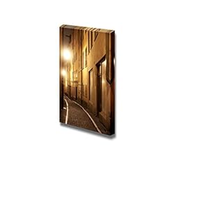 Canvas Prints Wall Art - Narrow Street in The Old Town of Stockholm | Modern Wall Decor/Home Decoration Stretched Gallery Canvas Wrap Giclee Print. Ready to Hang - 18" x 12"