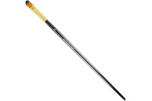 MyArtscape Taklon Synthetic Brushes - Long Handle Replacement Brushes (Filbert 1/2")