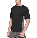 Baleaf Men's Short Sleeve Sun Protection Rashguard Swim Shirt UPF 50+