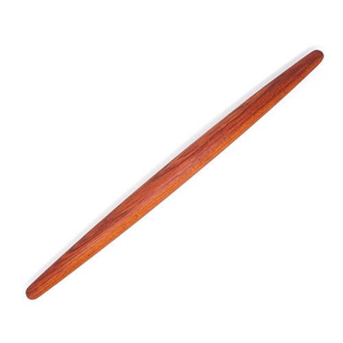 French Rolling Pin - Tapered Wooden Rolling Pin for Baking Pizza, Pastry Dough or Pasta - Hard Wood Roller Baking Pin Made in USA, By Earlywood - Jatoba