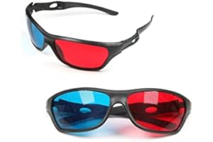 Othmro 2Pcs Durable 3D Style Glasses 3D Viewing Glasses 3D Movie Game Glasses Red-Blue 3D Glasses Plastic Frame Black Resin Lens for 3D TV Cinema Films DVD Viewing Home Movies